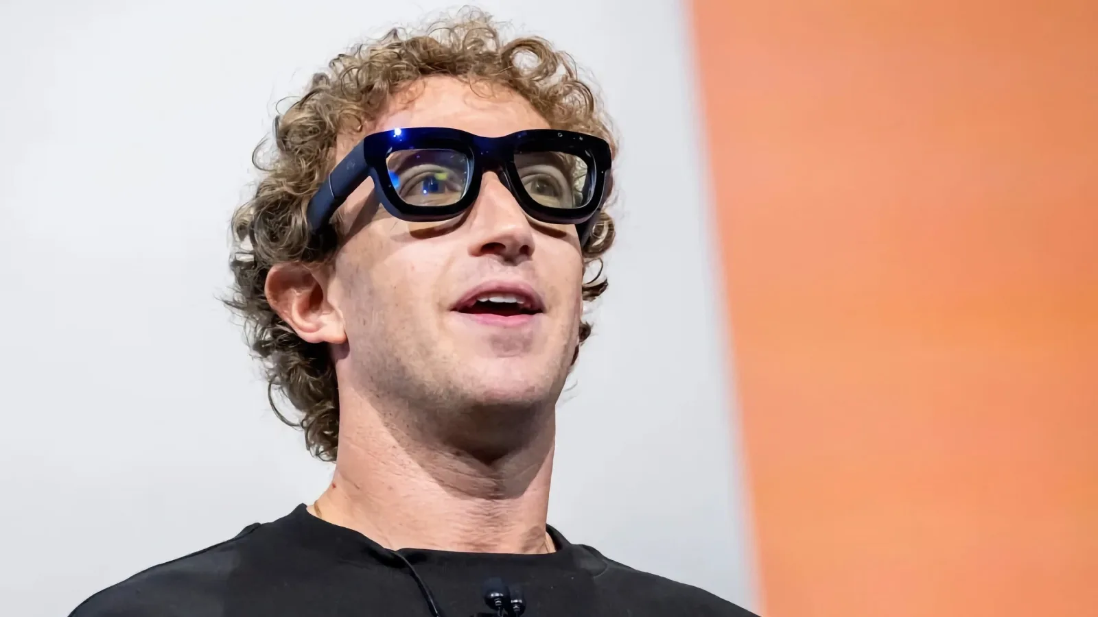 Mark Zuckerberg wearing Meta's Orion AR glasses