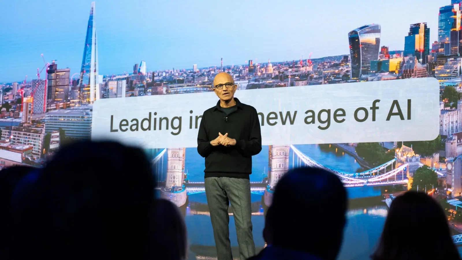 Microsoft CEO Satya Nadella at AI Tour London